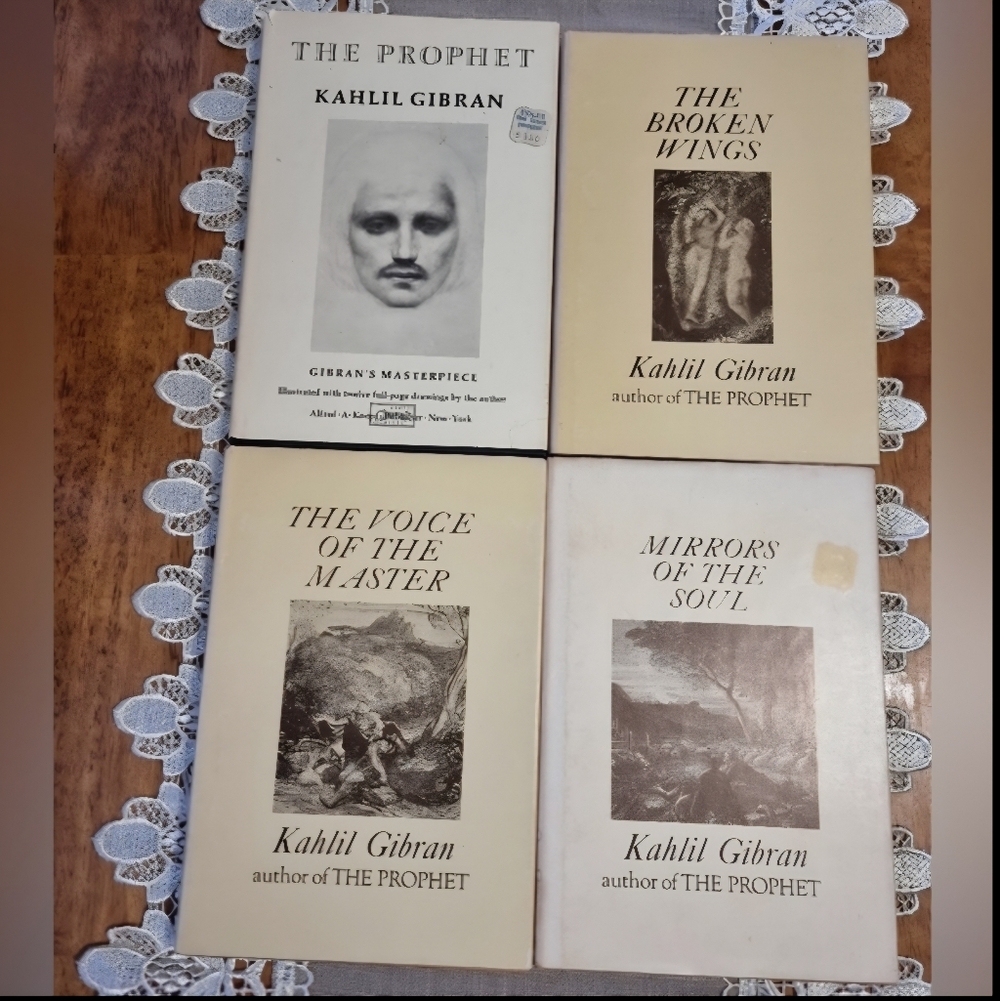 Kahlil Gibran 4 Vintage Hardcover Book Collection With Dustcovers